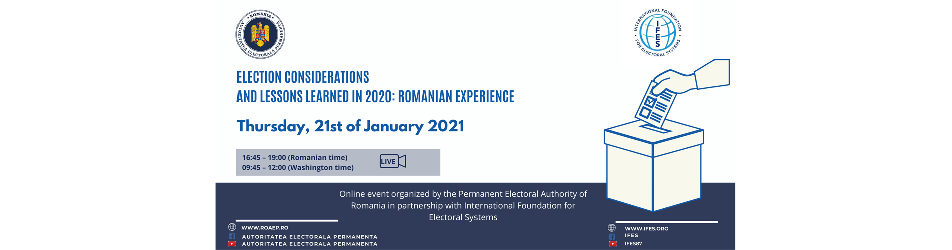 Election Considerations and Lessons Learned in 2020: Romanian Experience